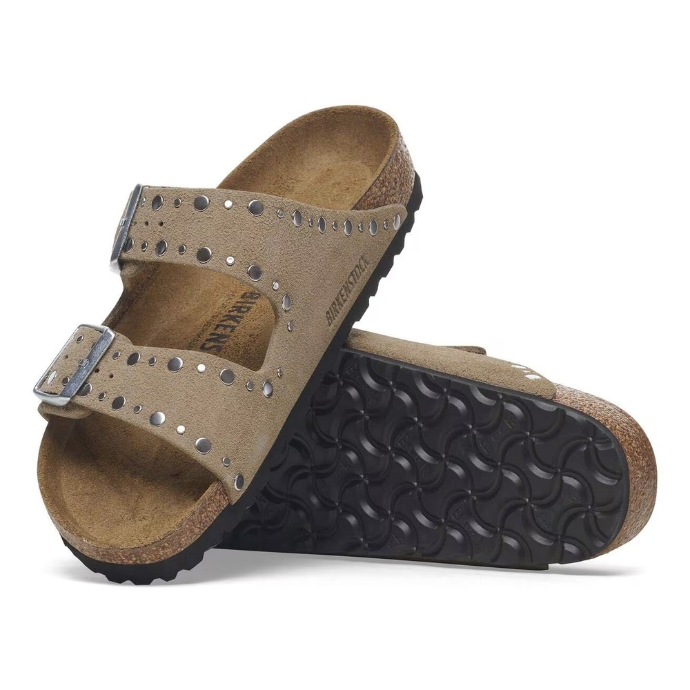 Birkenstock Arizona Rivet Border Women's Size EU 37 US 6 Regular Taupe Sandals
